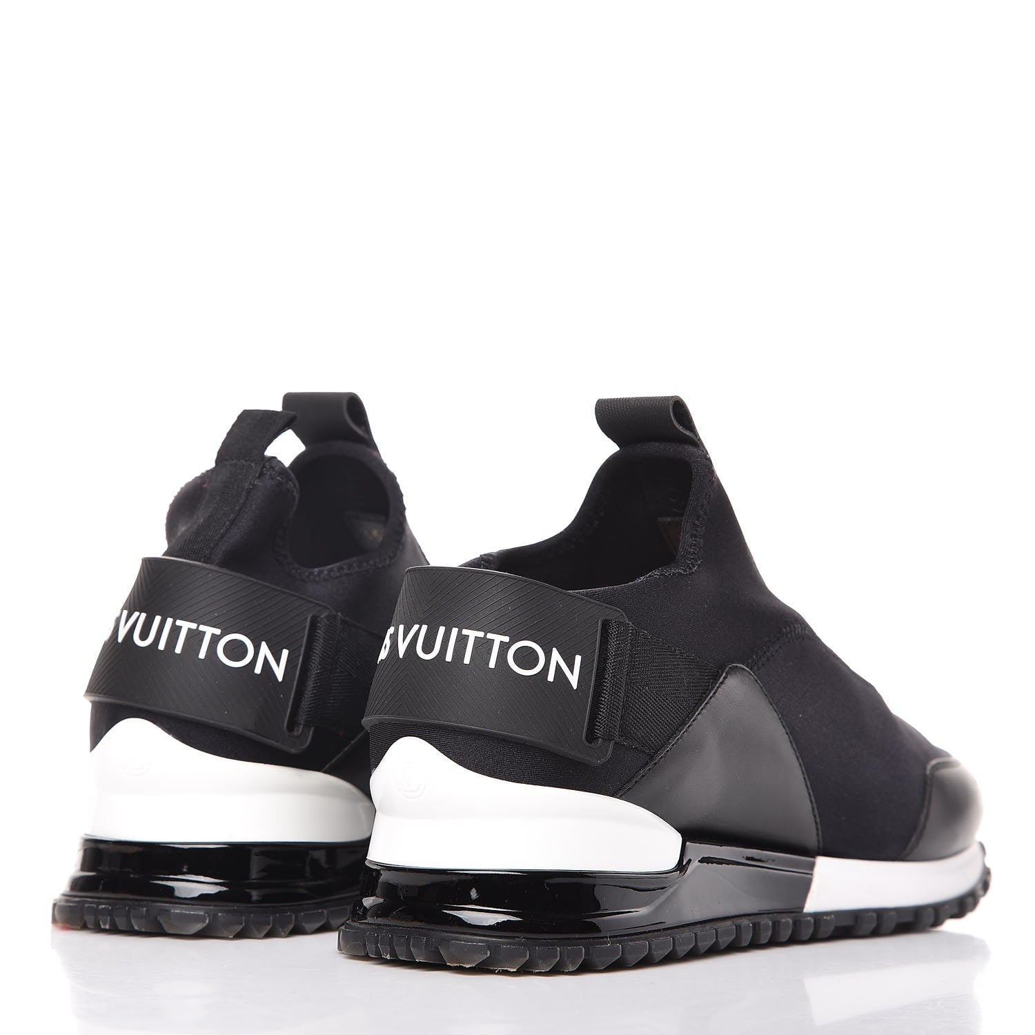Louis Vuitton Calfskin Fabric Run Away Sneakers 35 Black 4 of 7