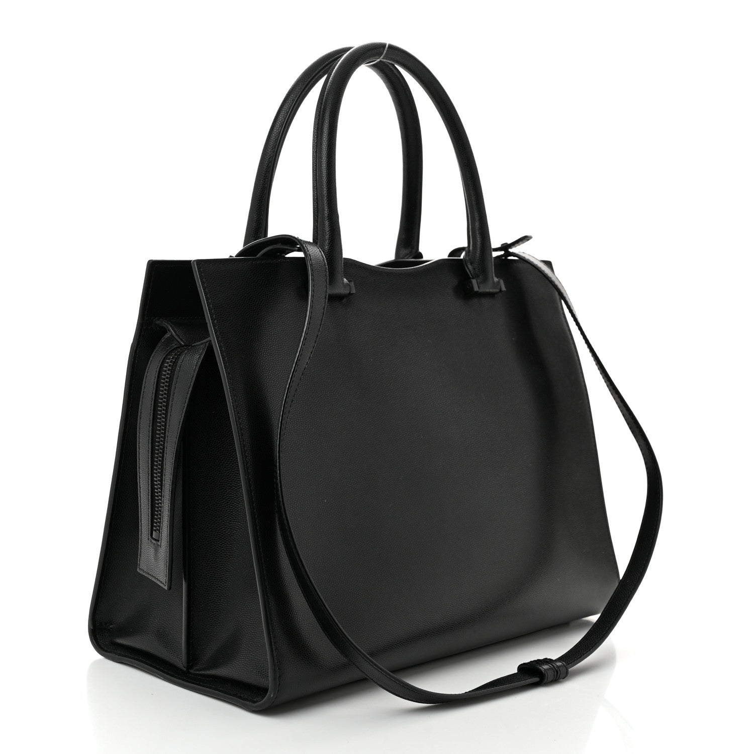 Saint Laurent Grain De Poudre Medium Uptown Tote Black 3 of 13
