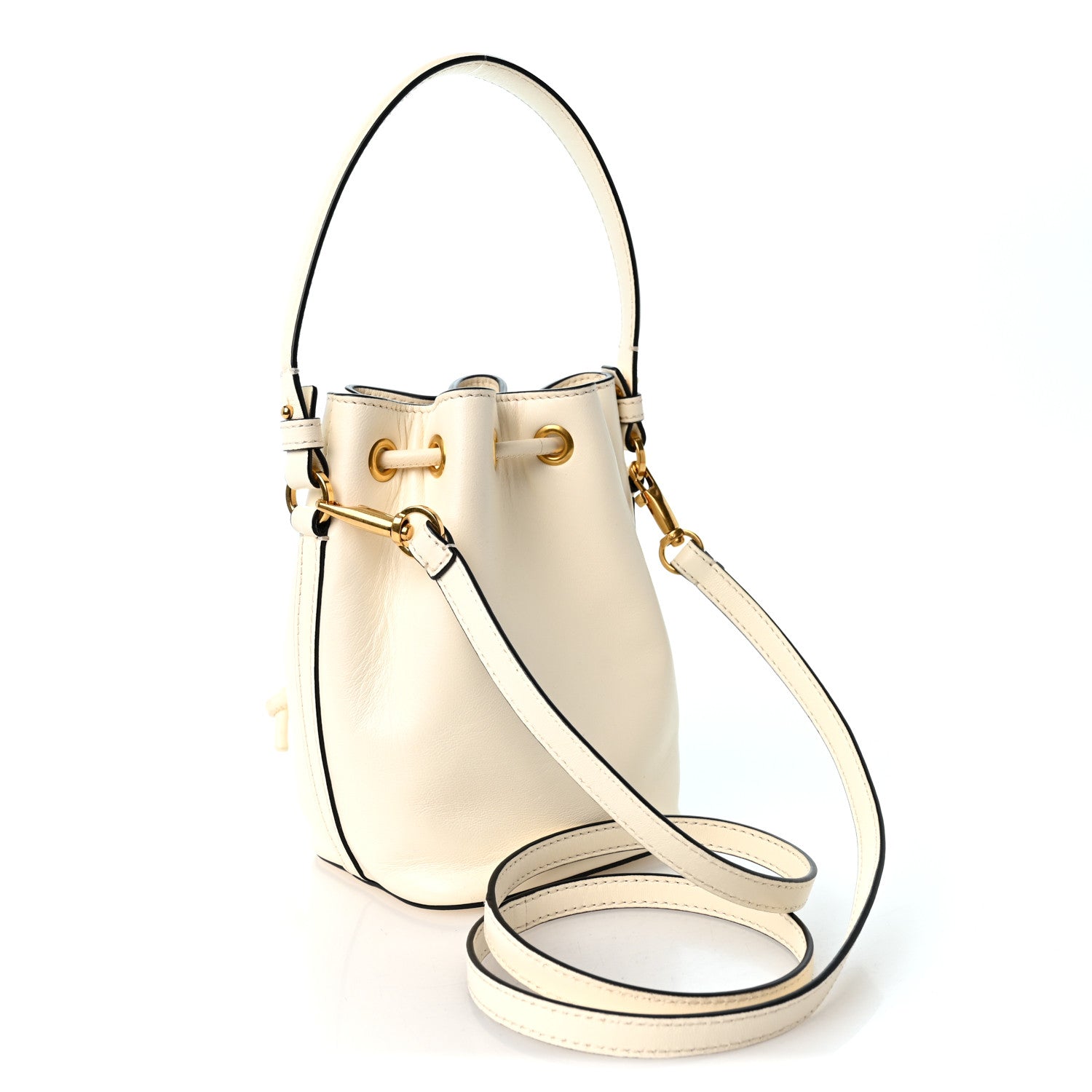 Valentino Garavani Nappa Mini VLogo Signature Bucket Bag Light Ivory 3 of 9