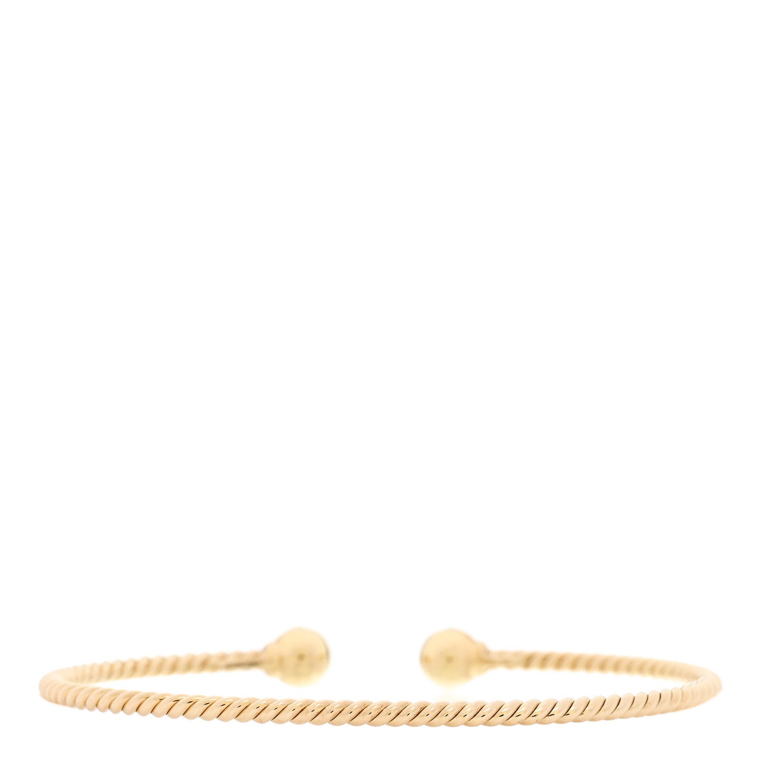 David Yurman 18K Yellow Gold Diamond 6mm Solari Bracelet 2 of 5