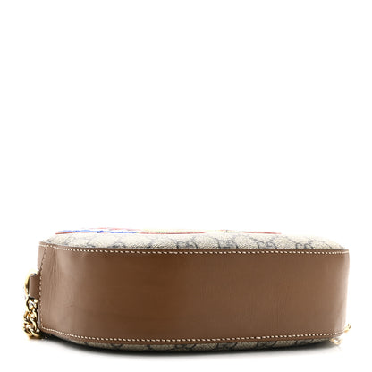 Gucci GG Supreme Monogram Butterfly Embroidered Mini Chain Shoulder Bag Beige Tuscany 4 of 11