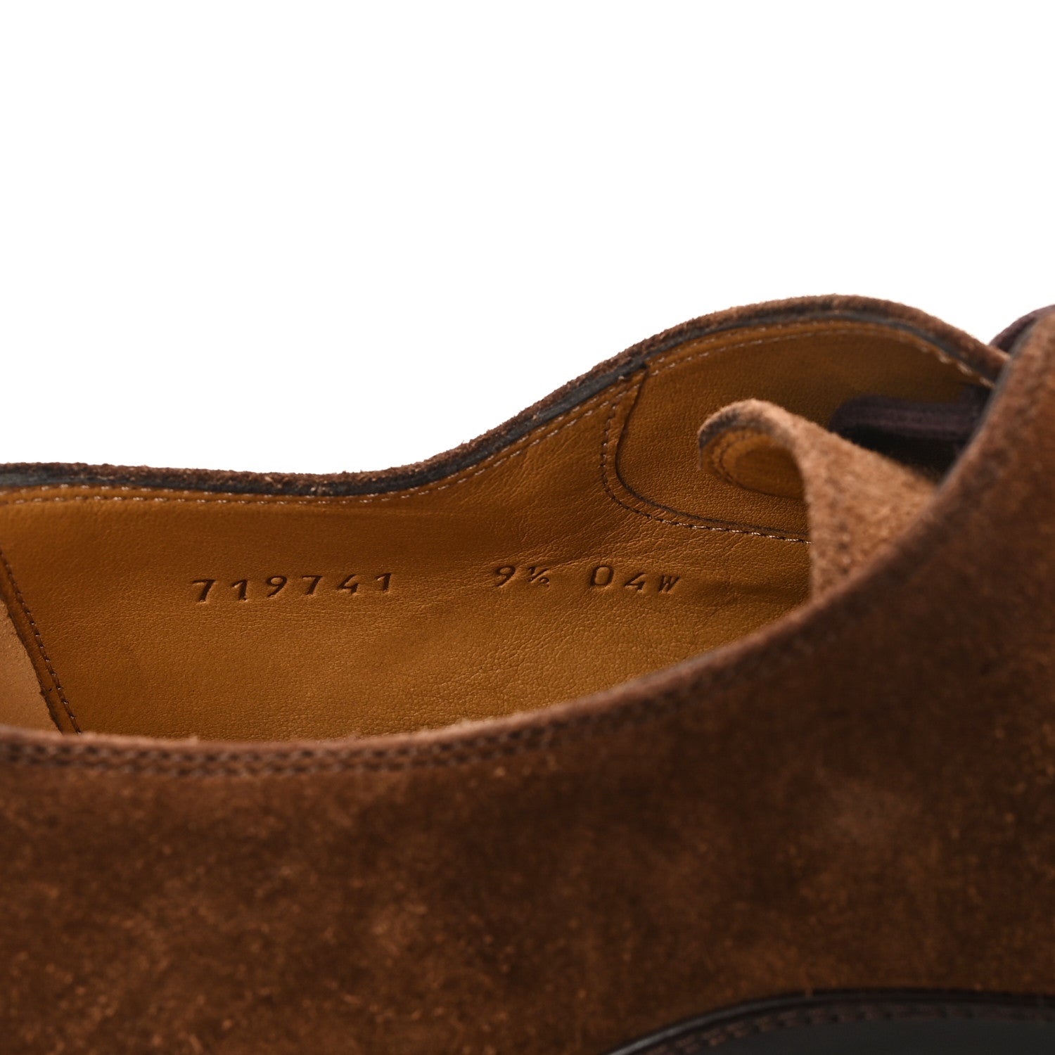 Gucci Waxed Calfskin Suede Supersoft Mens Lace Up Loafers 9.5 Cocoa Brown Sugar 9 of 10