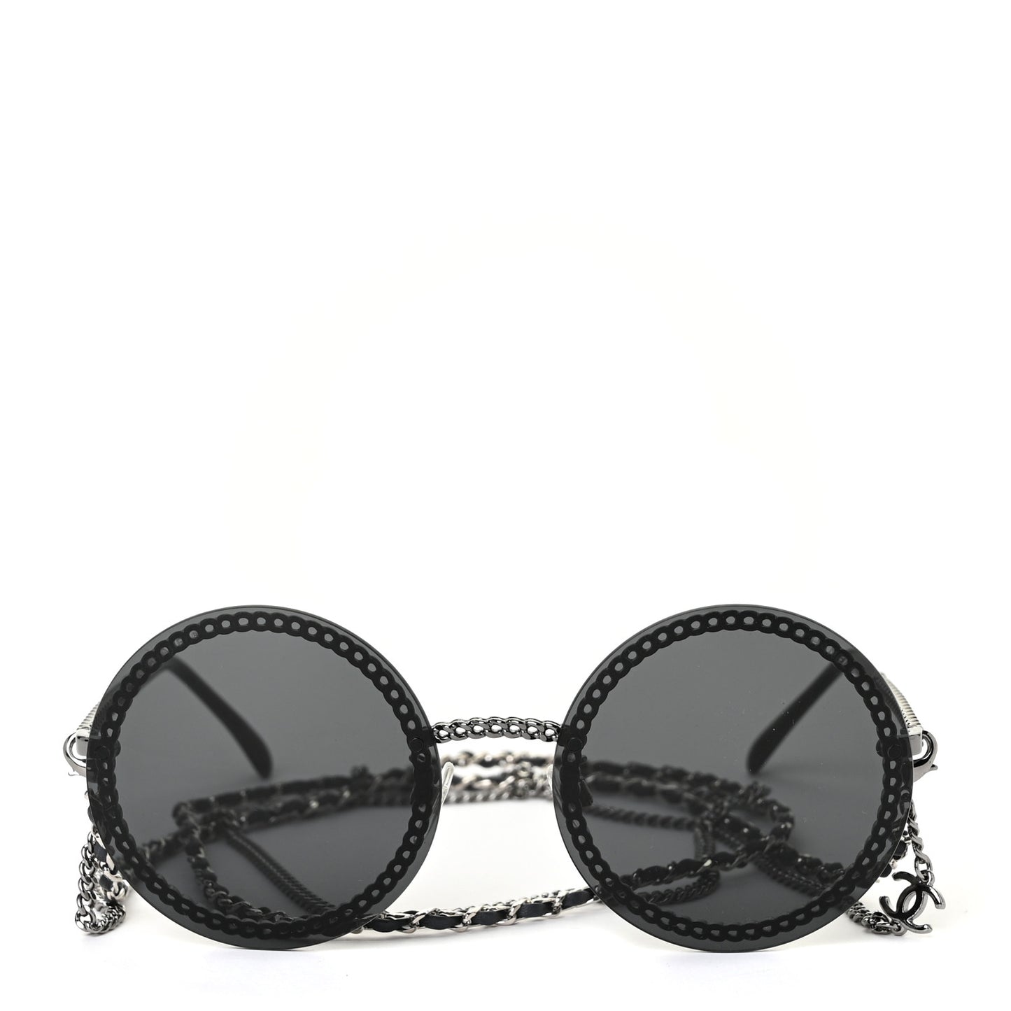 Round Chain Sunglasses 4245 Black