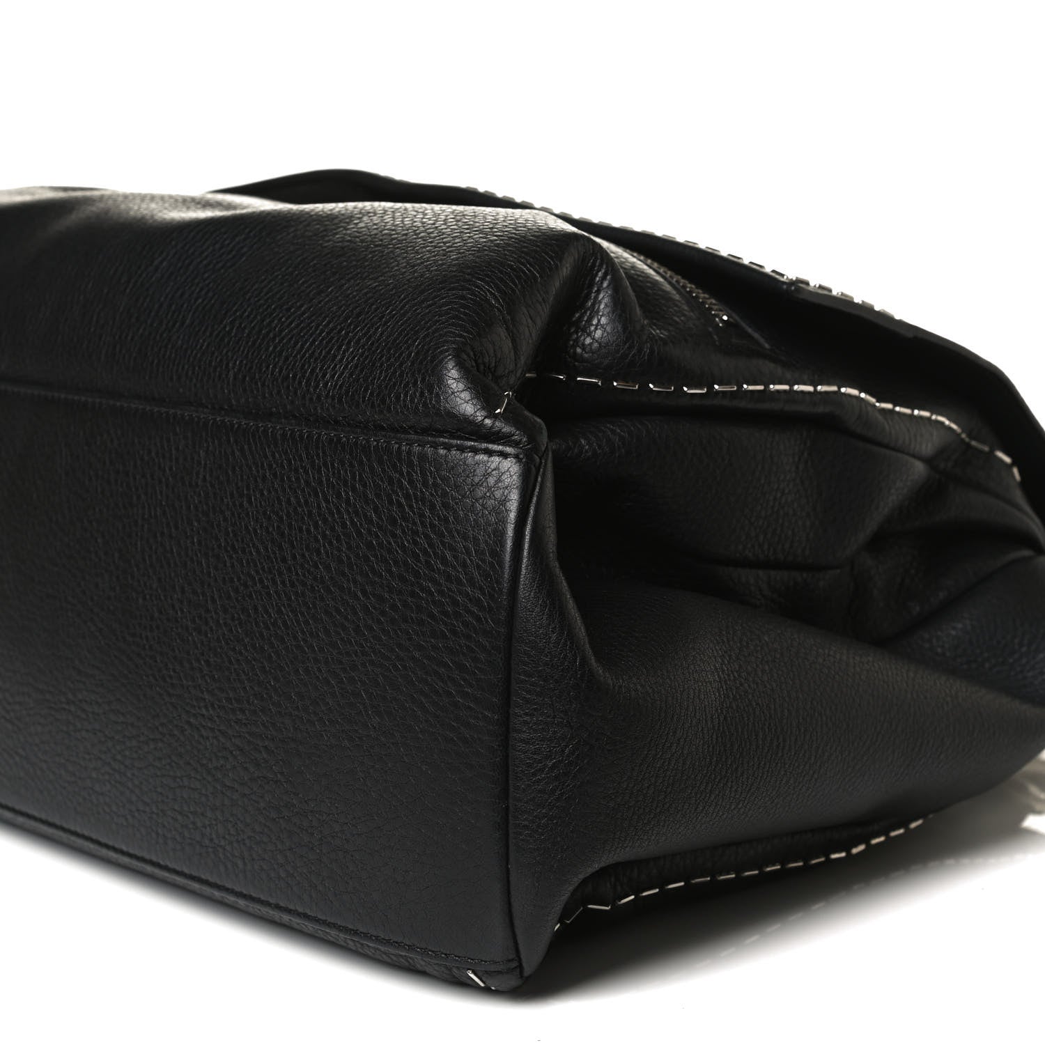 Givenchy Grained Calfskin Metal Stitch Medium Pandora Pure Flap Bag Black 6 of 15