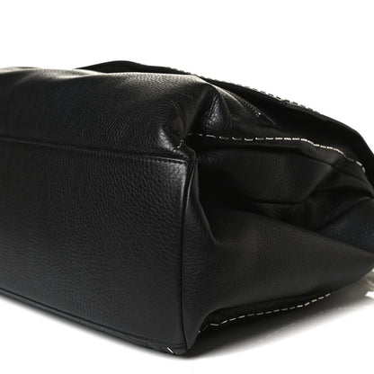 Givenchy Grained Calfskin Metal Stitch Medium Pandora Pure Flap Bag Black 6 of 15