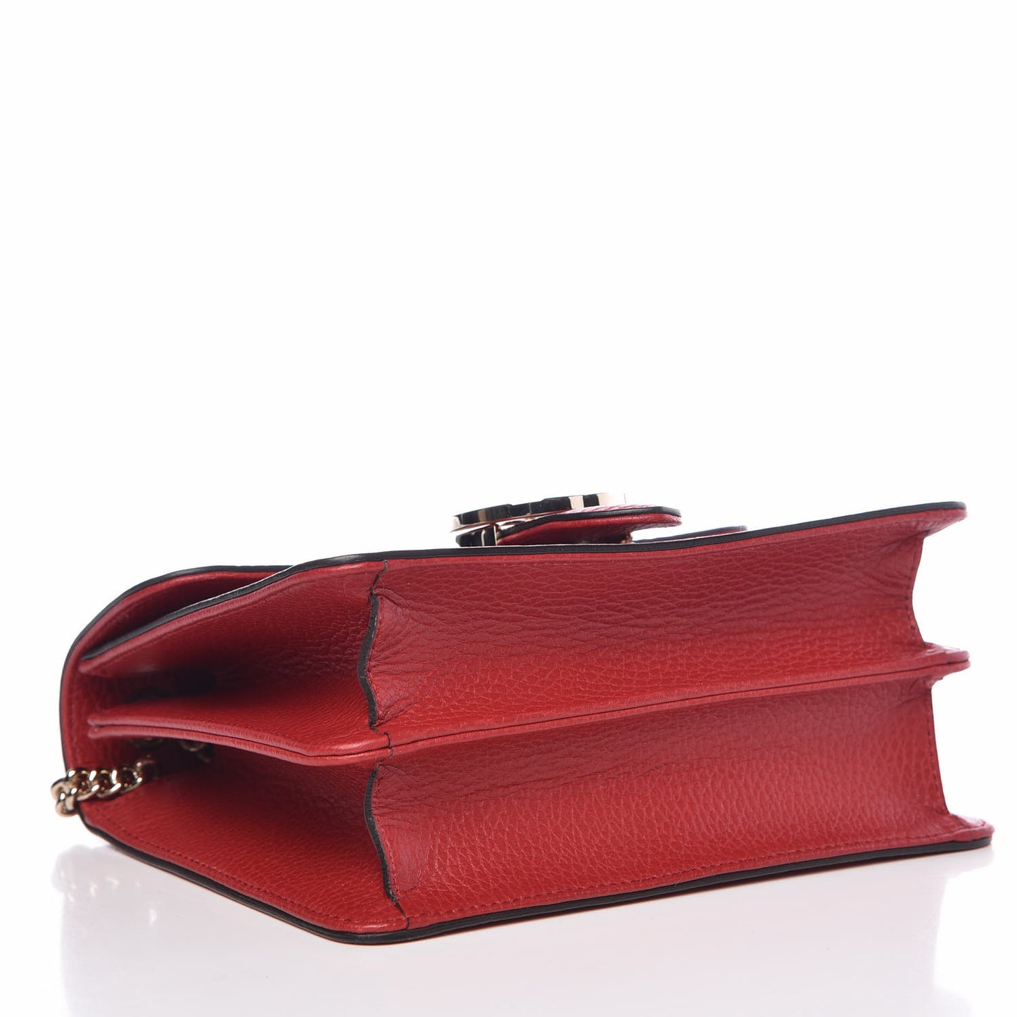 Dollar Calfskin Small Interlocking G Shoulder Bag Red