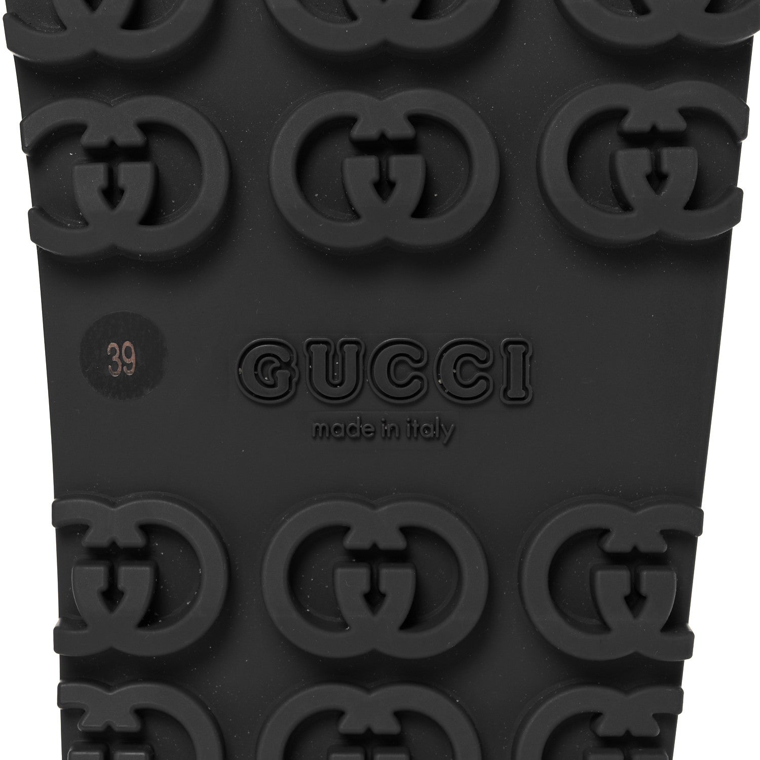 Gucci Soft Rubber Womens Interlocking G Platform 42mm Slide Sandals 39 Black 6 of 12
