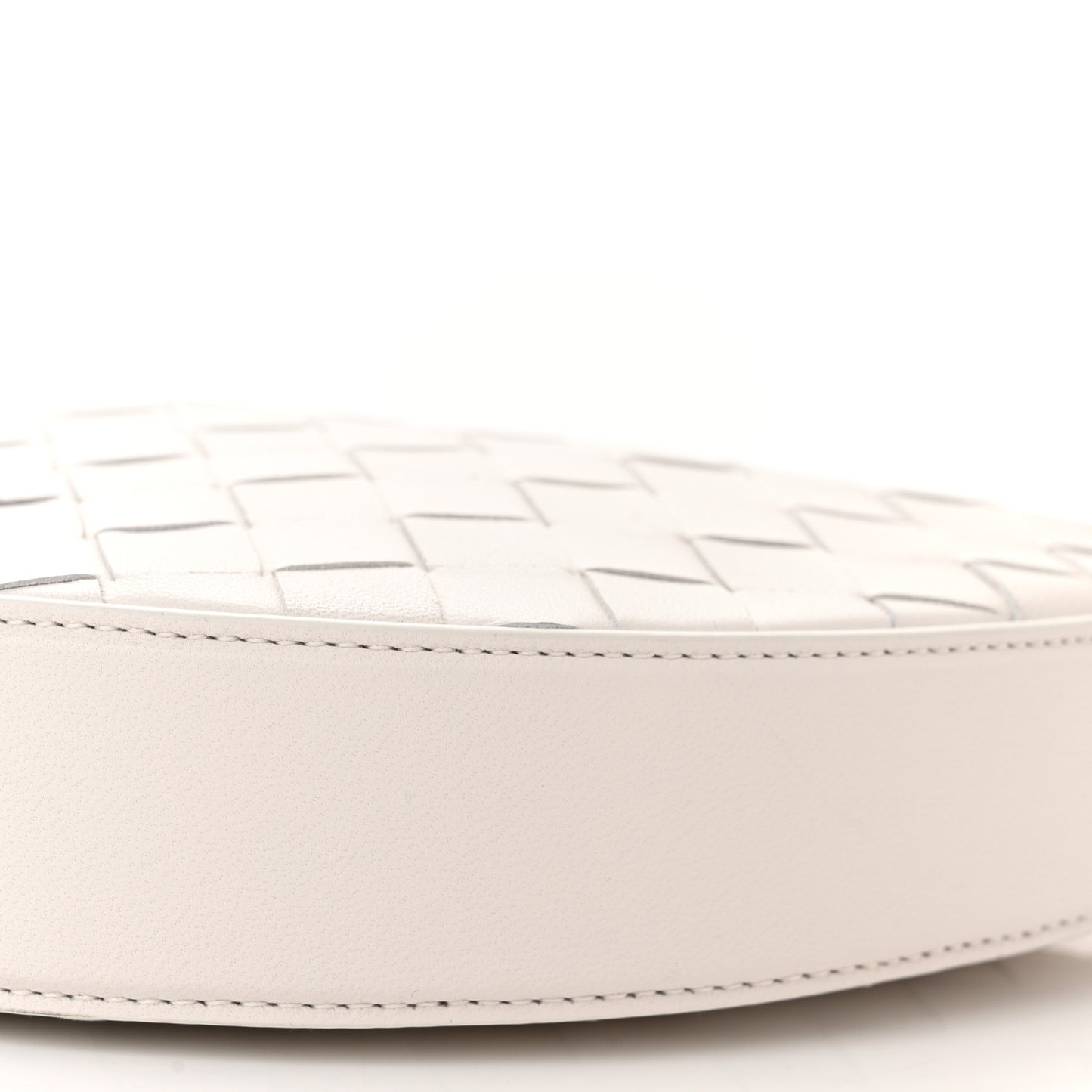 Nappa Intrecciato Mini Shoulder Bag With Knot White