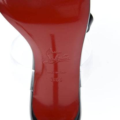 Christian Louboutin Patent PVC Just Nodo 85 Slide Sandals 38.5 Black 8 of 8