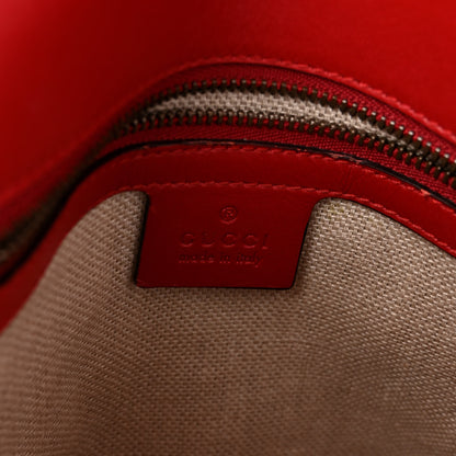 Gucci Ruinart Calfskin Medium Lady Web Shoulder Bag Hibiscus Red 6 of 11