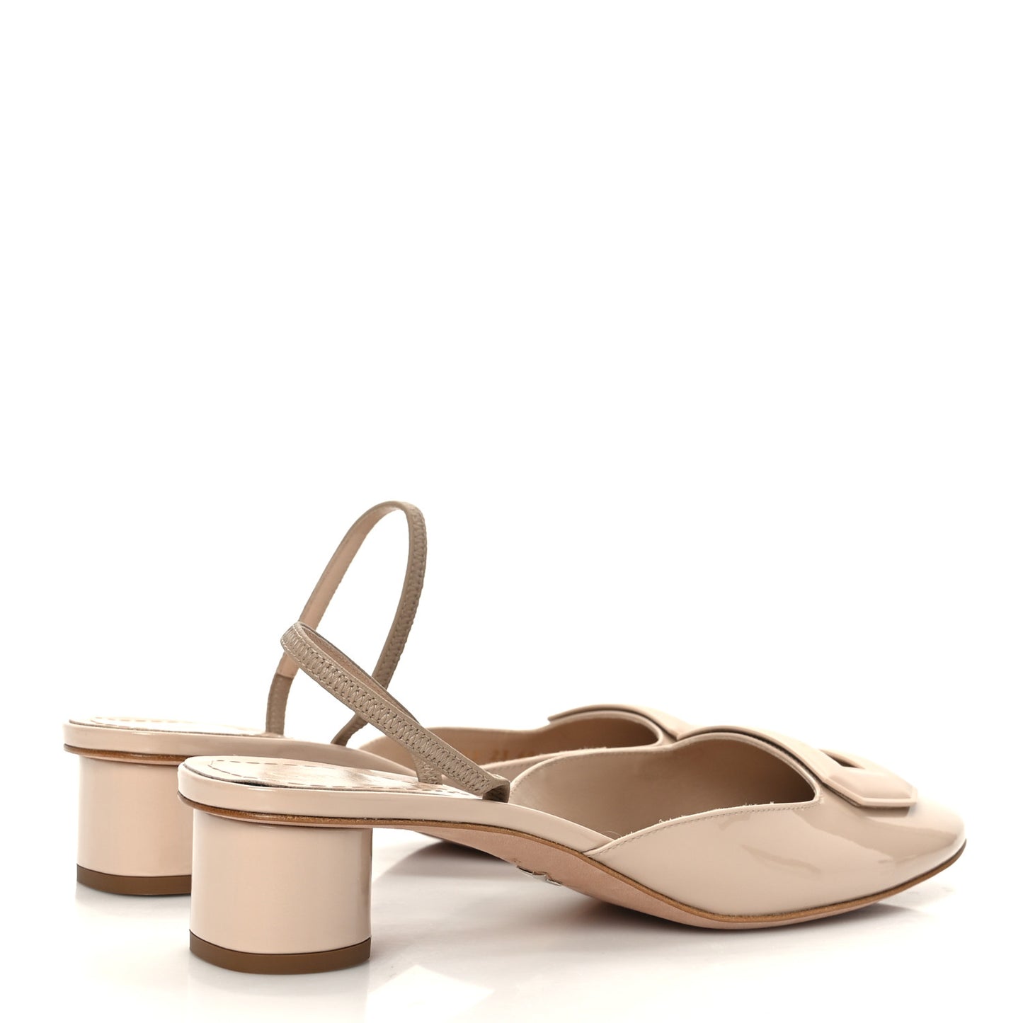 Patent Dior Day Slingback 35mm Pumps 40 Nude