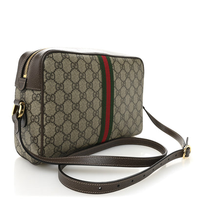 Gucci GG Supreme Monogram Web Small Ophidia Shoulder Bag Brown 3 of 11