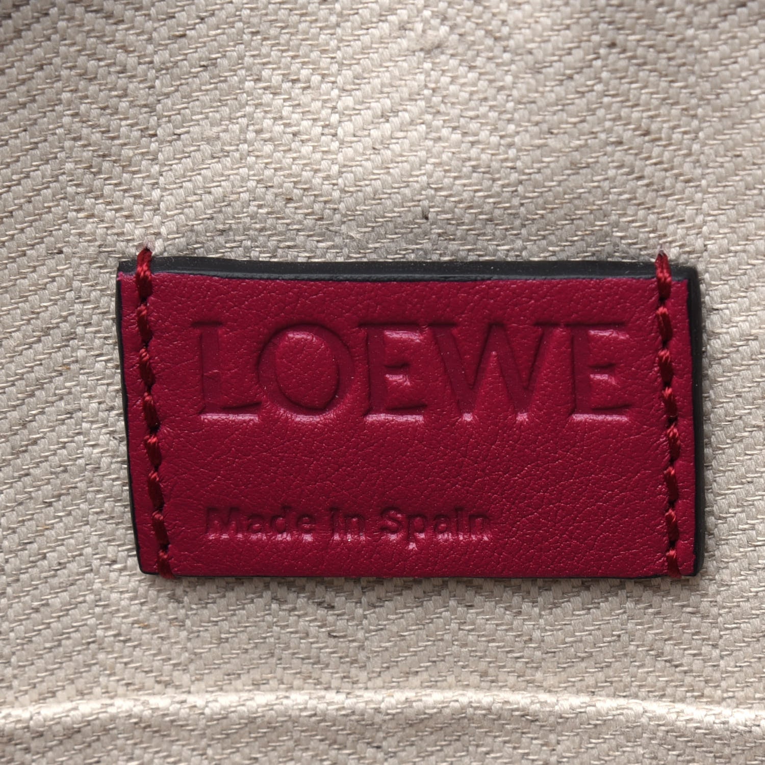 Loewe Calfskin Embossed Repeat T Pouch Raspberry 6 of 10