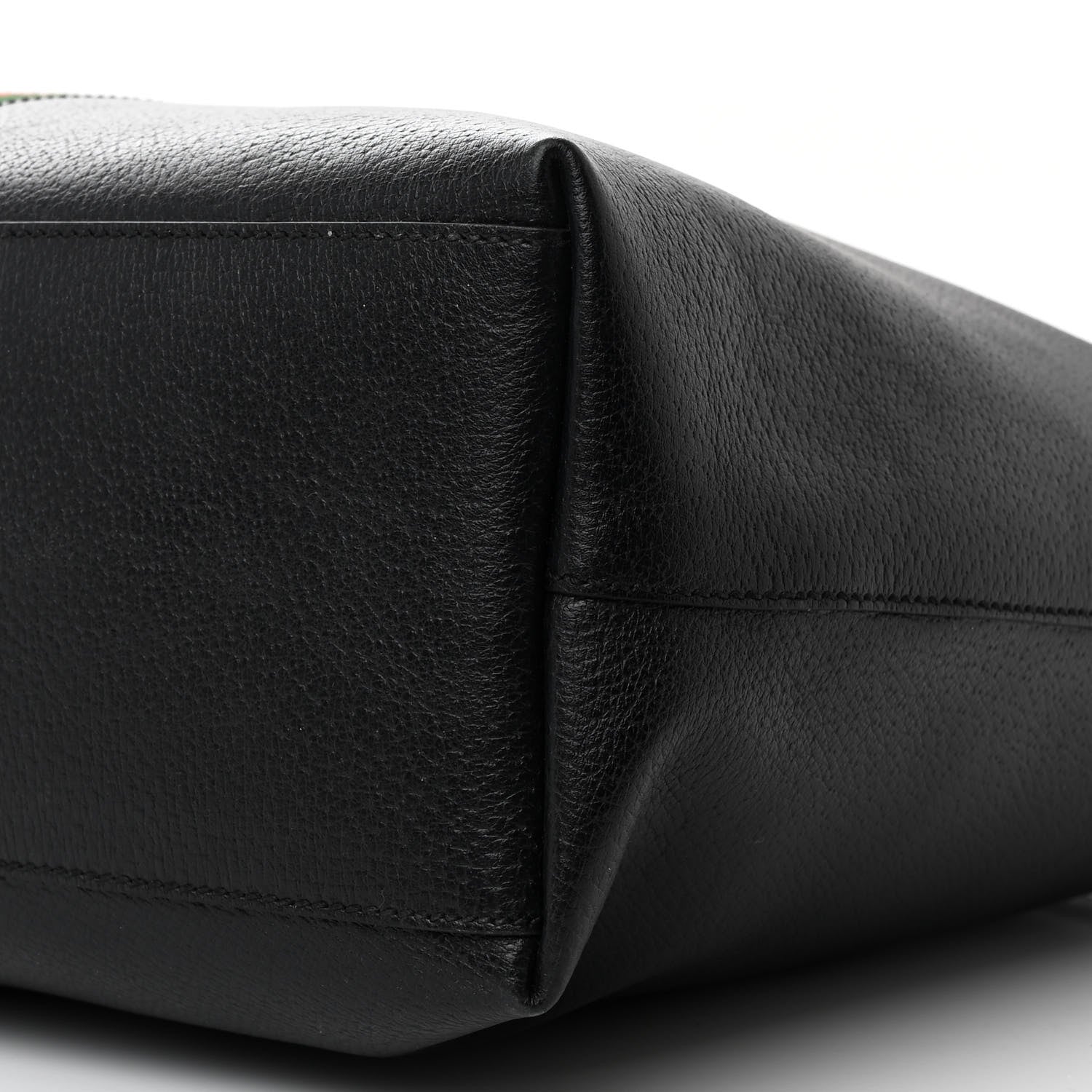 Gucci Textured Calfskin Web Medium Ophidia Shopping Tote Black 10 of 11