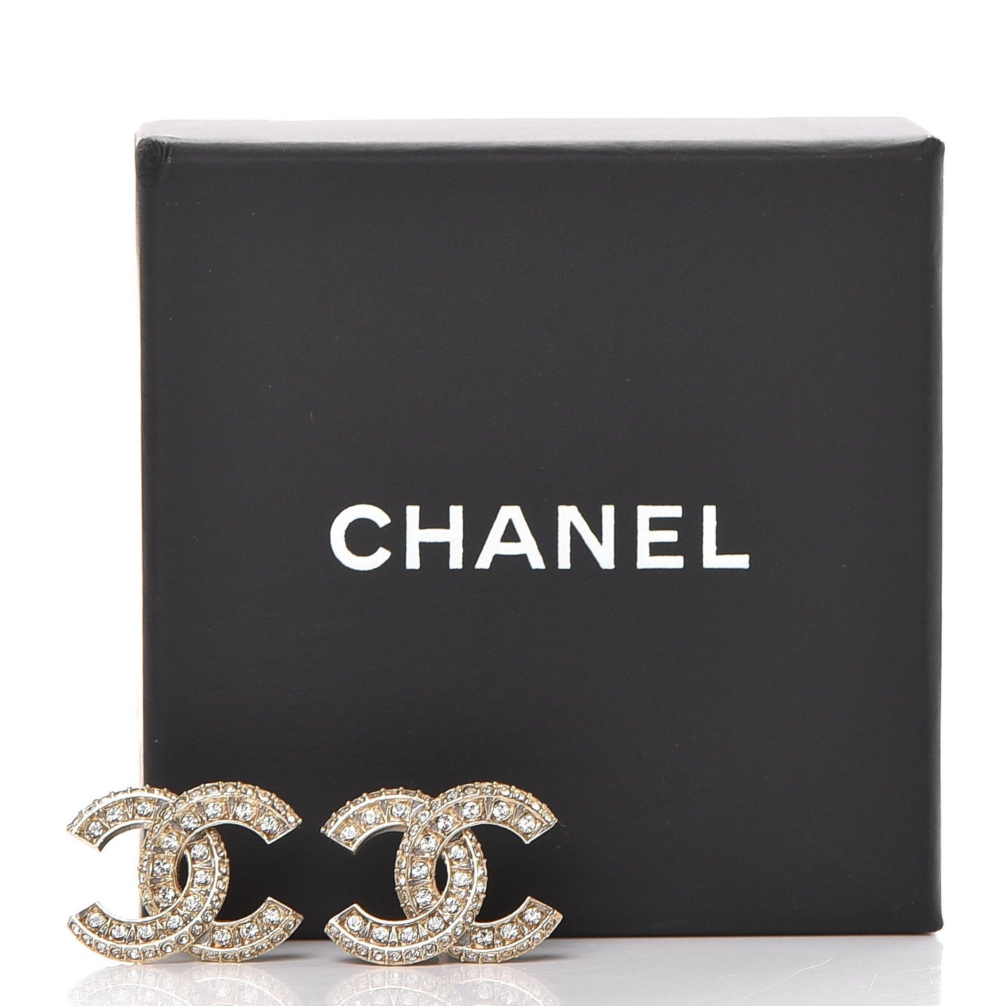 Crystal CC Earrings Gold