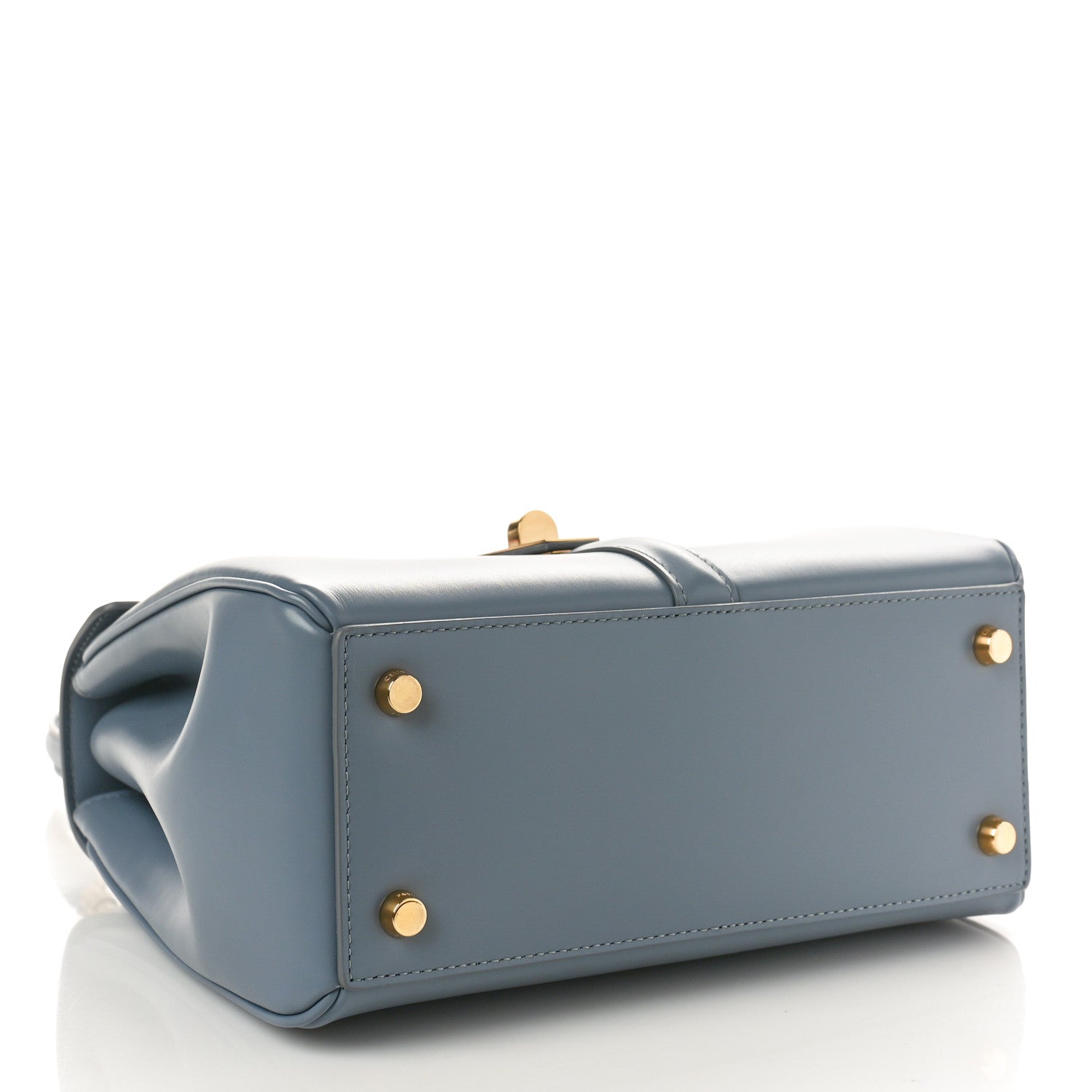 Celine Satinated Calfskin Small 16 Top Handle Bag Pale Blue 4 of 9