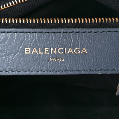 Balenciaga Chevre Gold Metallic Edge Hardware Mini City Bleu Acier 7 of 12