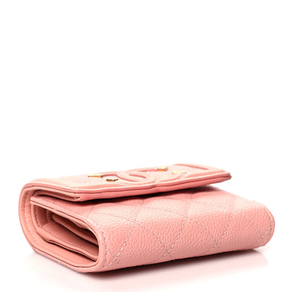 Chanel Caviar Quilted Medium Filigree Flap Wallet Pink 4 of 9