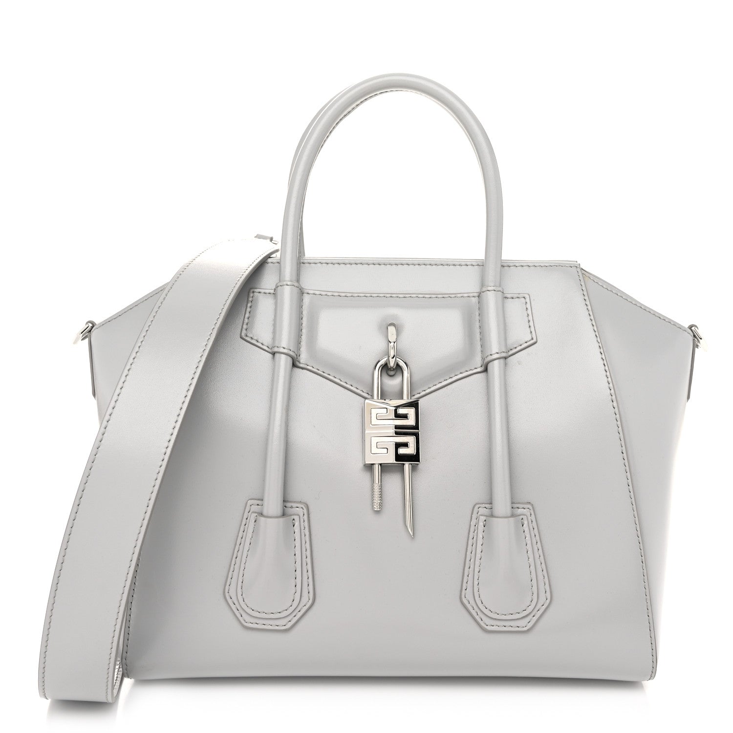 Givenchy Box Calfskin Small Lock Antigona Shoulder Bag Cloud Grey 1 of 12
