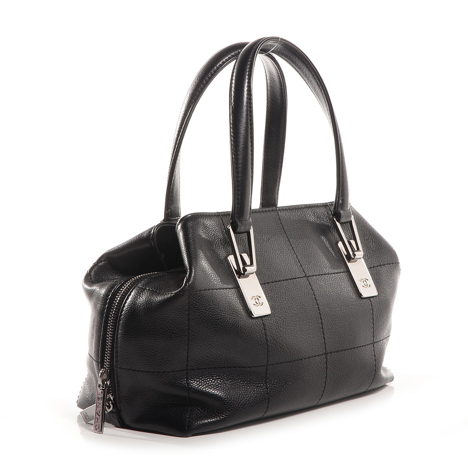 Chanel Caviar Square Stitched Medium Tote Black 3 of 8