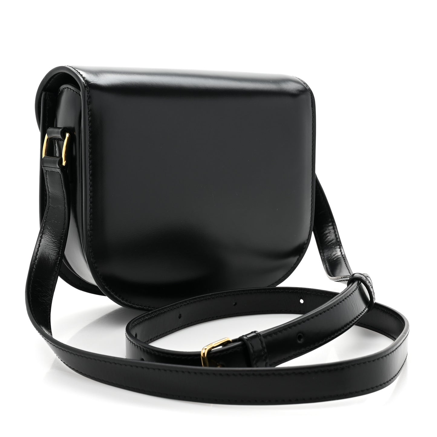 Shiny Calfskin Teen Besace Black