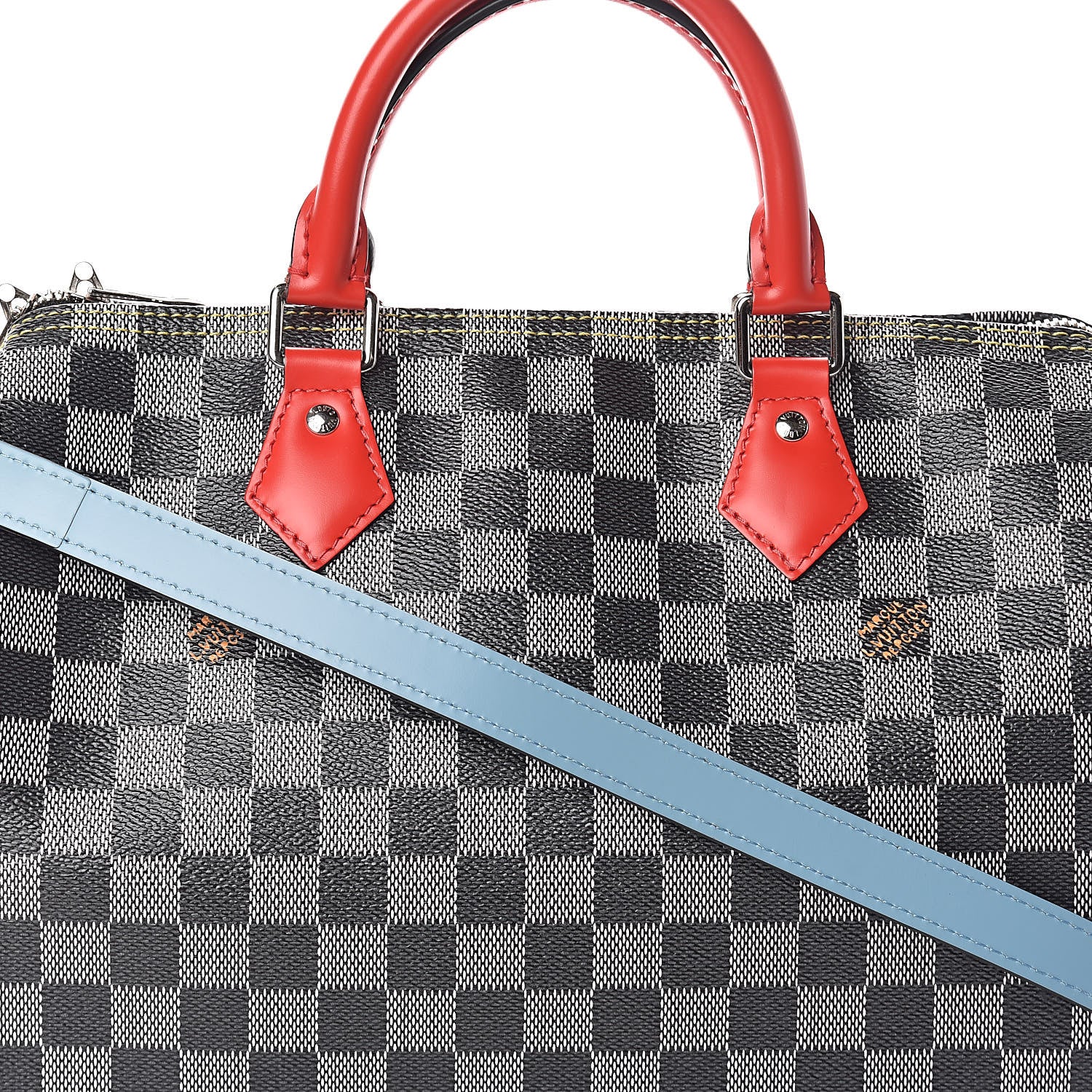 Louis Vuitton Damier Speedy Bandouliere 30 Black White 7 of 13