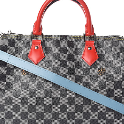 Louis Vuitton Damier Speedy Bandouliere 30 Black White 7 of 13