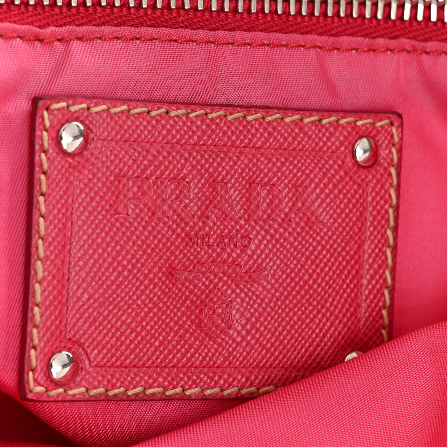 Tessuto Nylon Saffiano Tote Papaya Ibisco