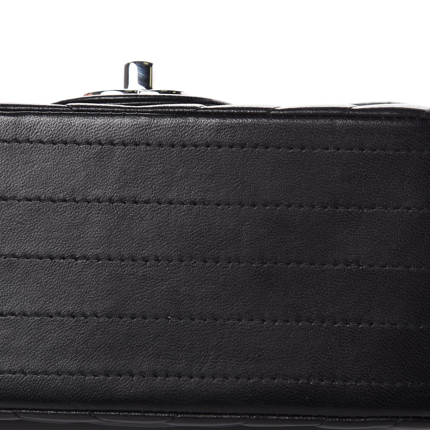 Chanel Lambskin Chevron Quilted Mini Square Flap Black 10 of 15