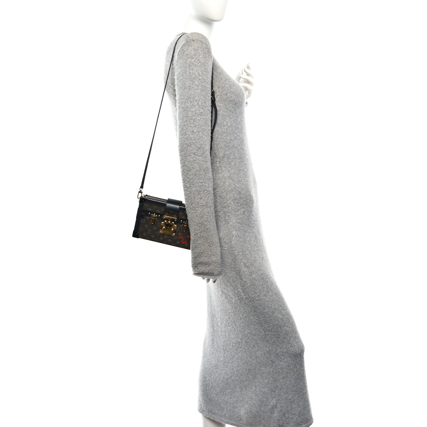Louis Vuitton Monogram Petite Malle Black 2 of 9