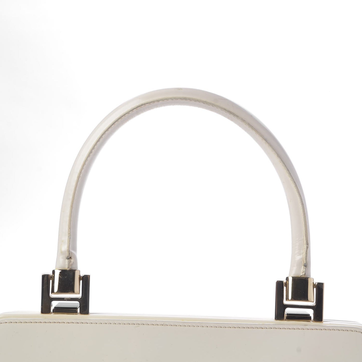 Calfskin Framed Evening Bag White