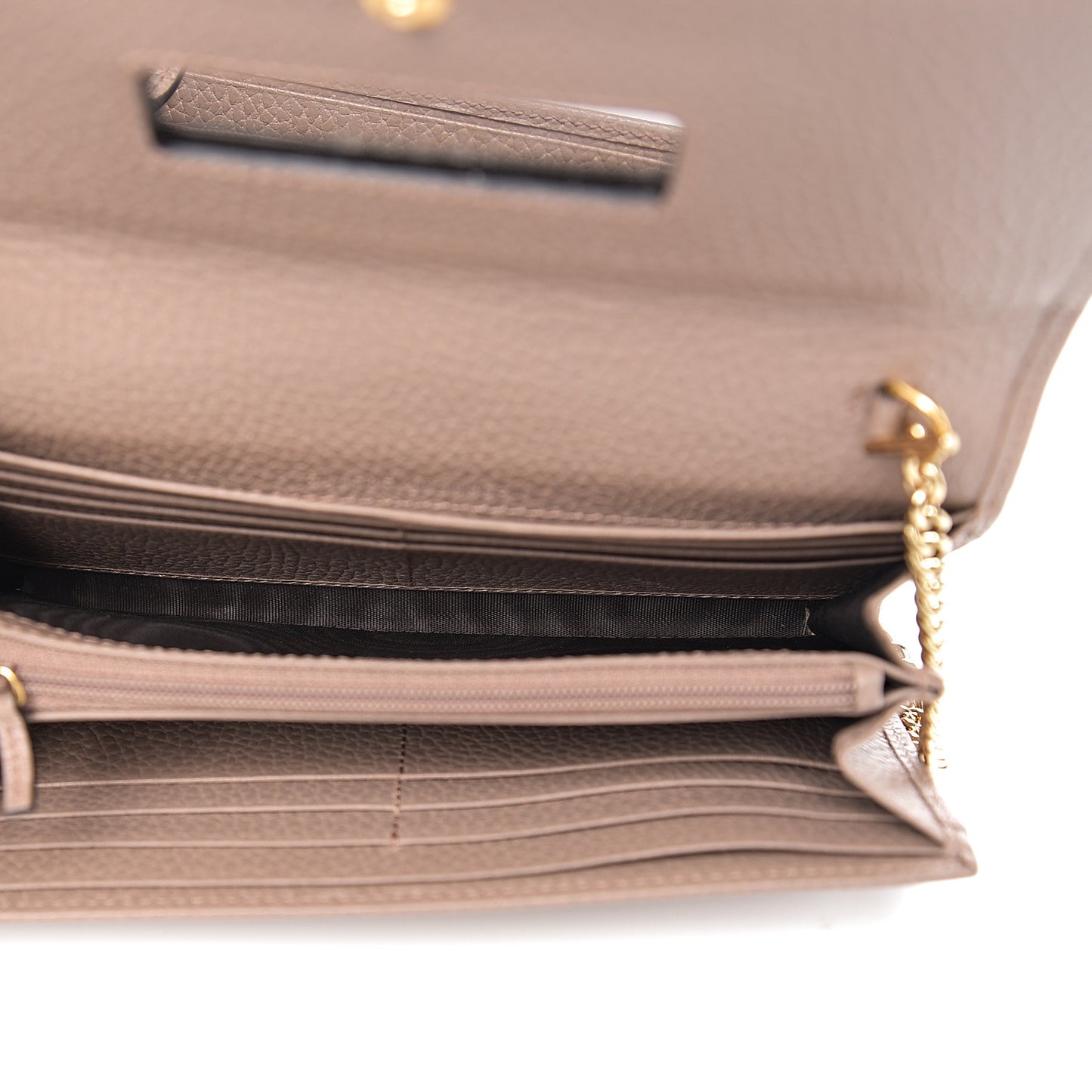 Dollar Calfskin Petite GG Marmont Wallet Chain Bag Porcelain Rose