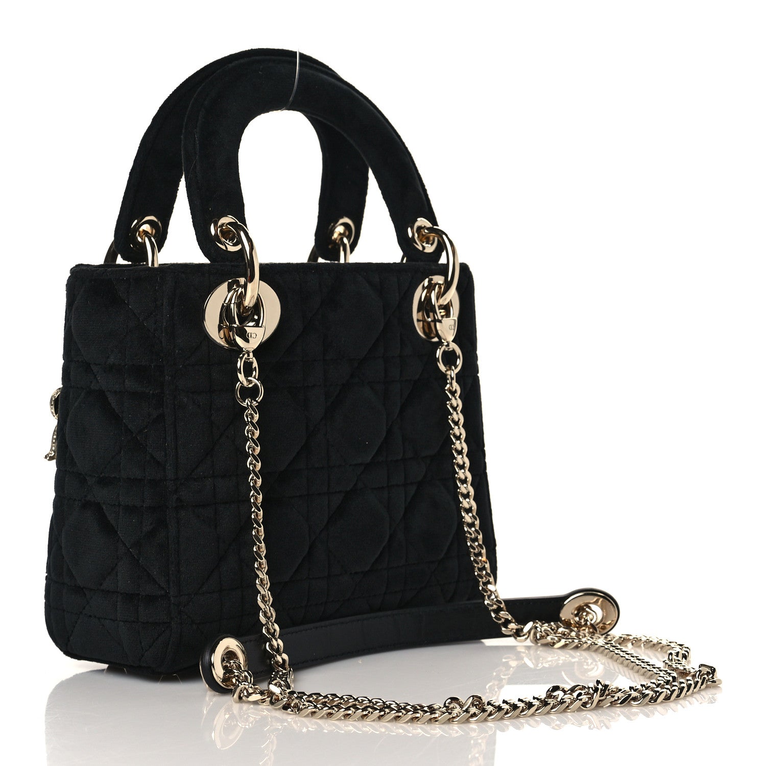 Christian Dior Velvet Mini Lady Dior Black 3 of 11