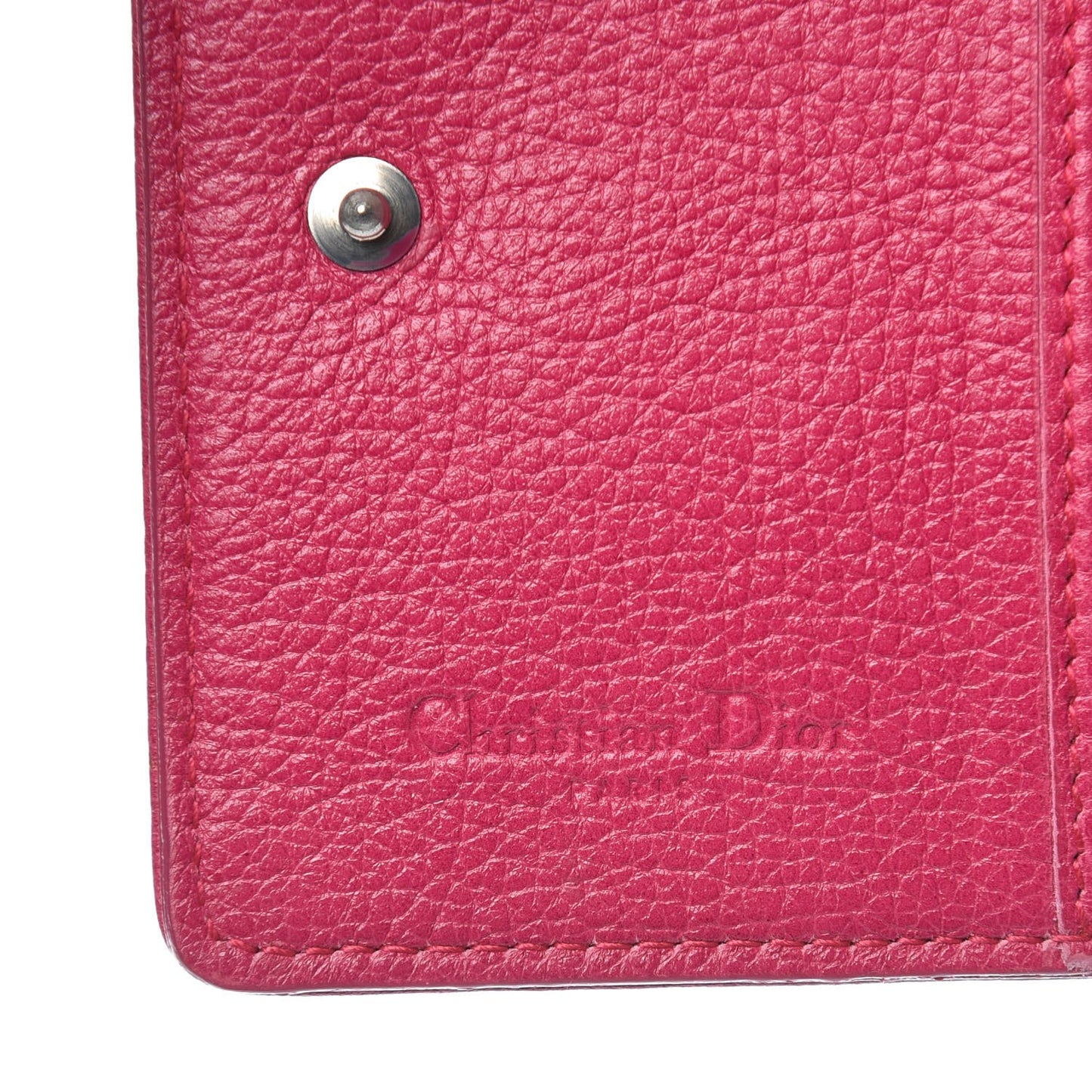 Canvas Cannage Lady Dior Card Holder Pink