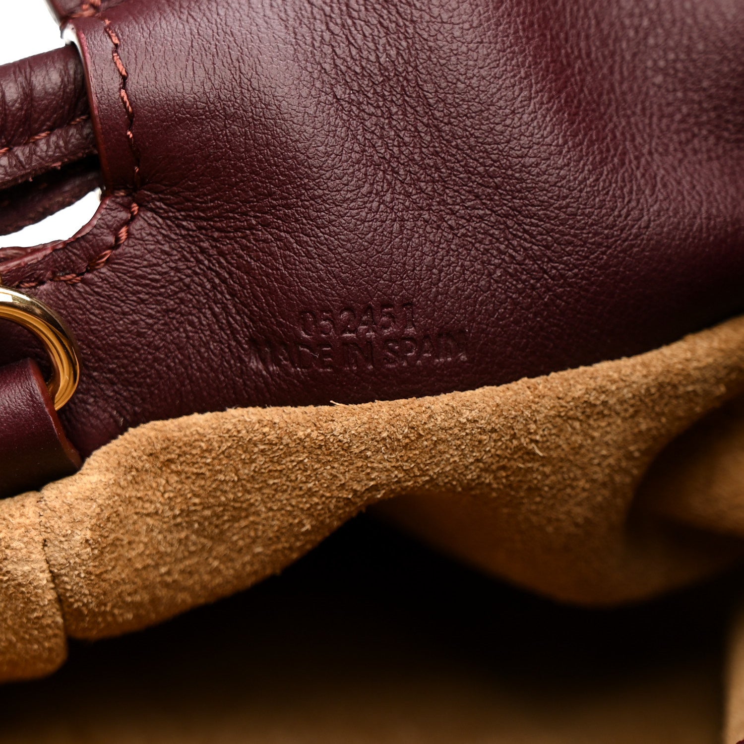 Loewe Calfskin Mini Flamenco Knot Clutch Dark Burgundy 8 of 11