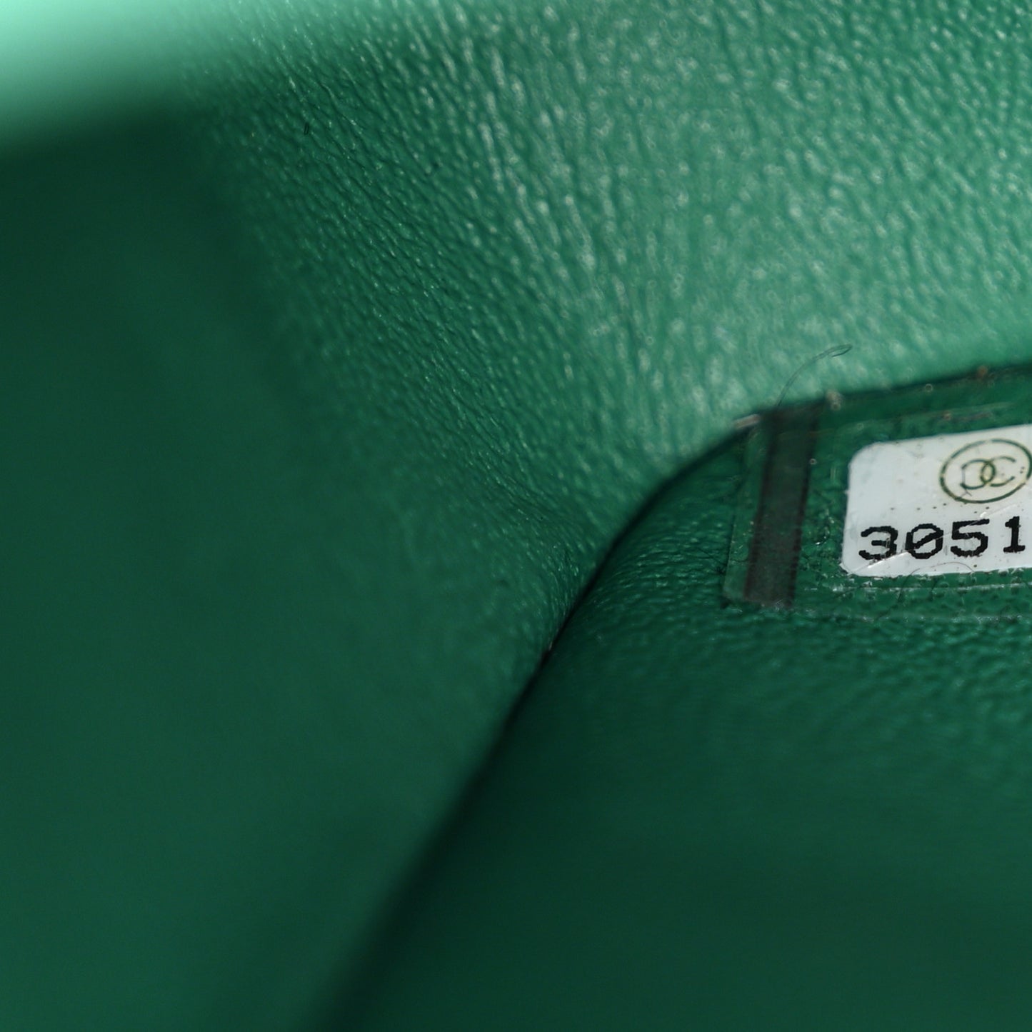 Caviar Quilted Medium Double Flap Green