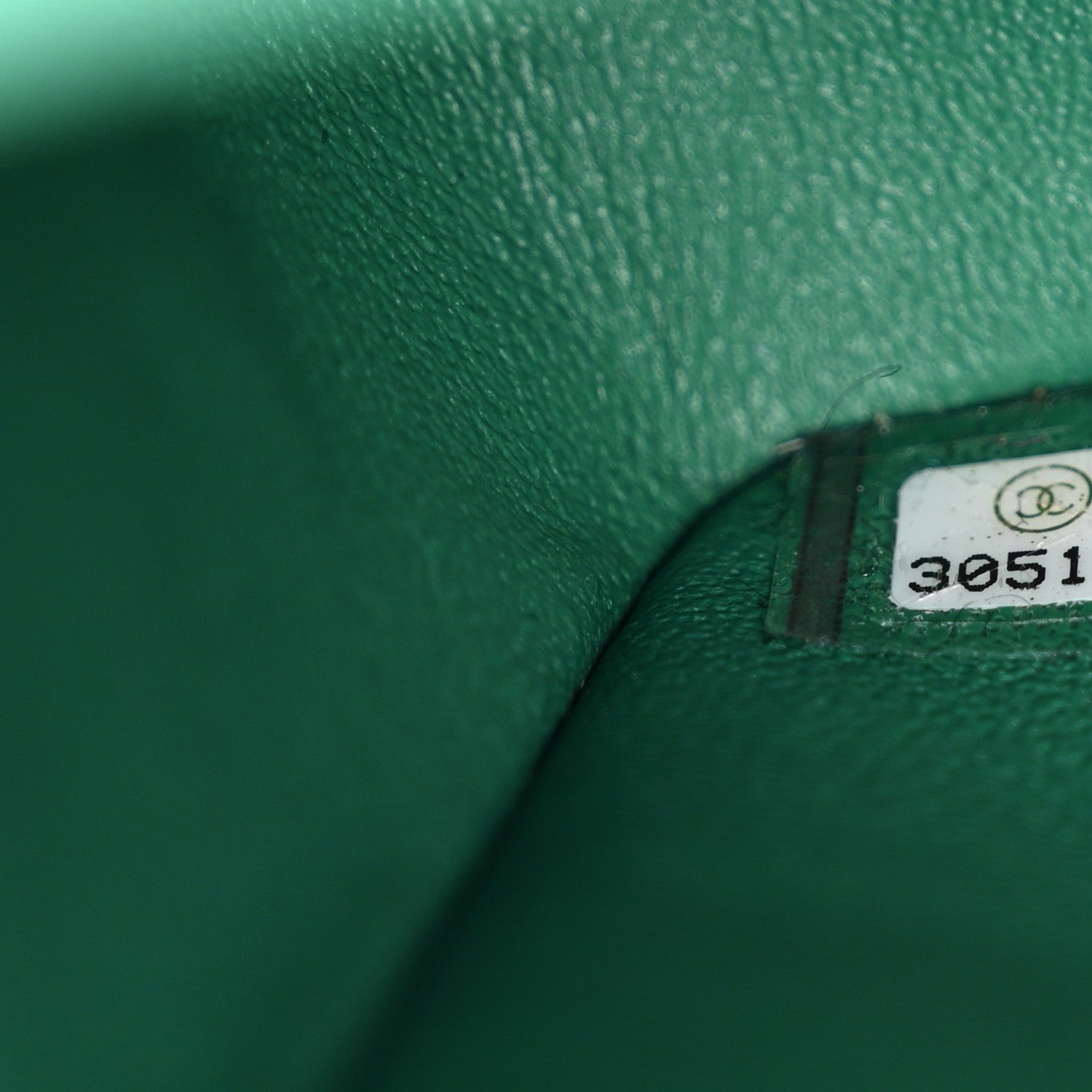 Chanel Caviar Quilted Medium Double Flap Green 7 of 11
