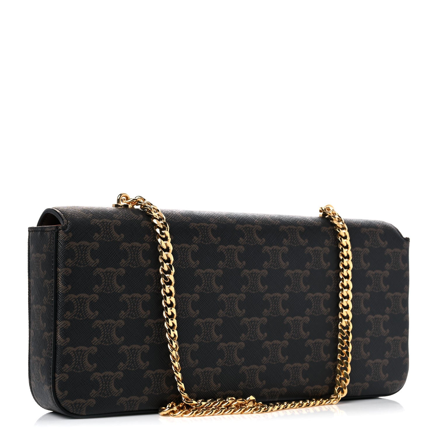 Celine Triomphe Canvas Chain Bag Tan 3 of 9