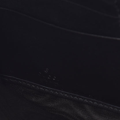 Gucci Calfskin Matelasse Pearly GG Marmont Zip Around Wallet Black 6 of 10