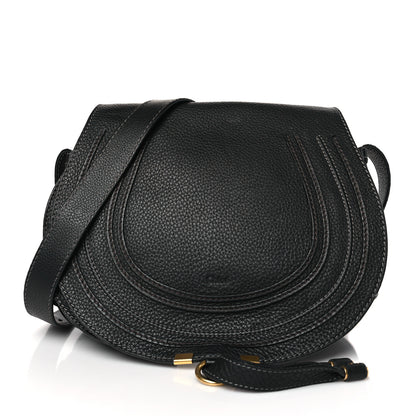 Chloe Calfskin Medium Marcie Round Crossbody Bag Black 1 of 10