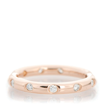 Tiffany 18K Rose Gold Diamond Bezet Band Ring 3.5 1 of 4
