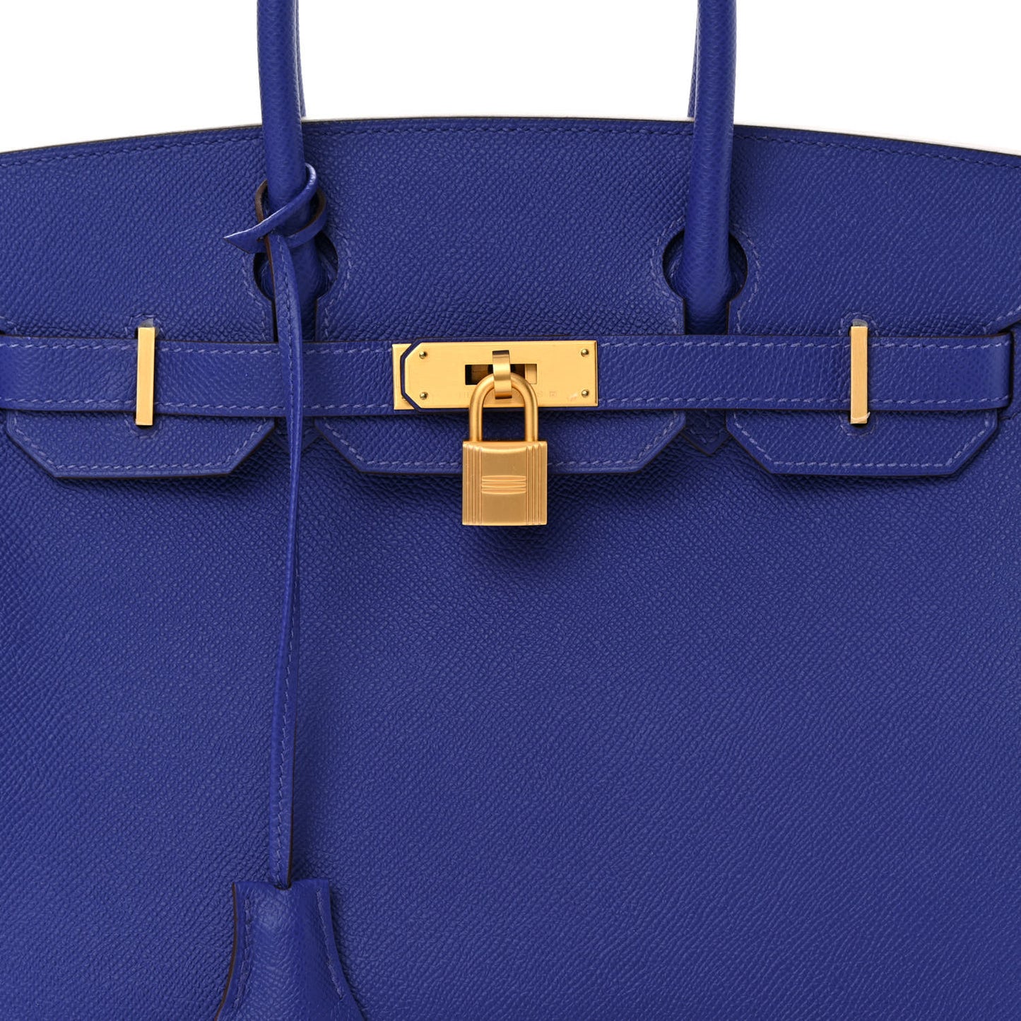 Epsom Horseshoe Birkin 30 Bleu Electrique Rose Pourpre