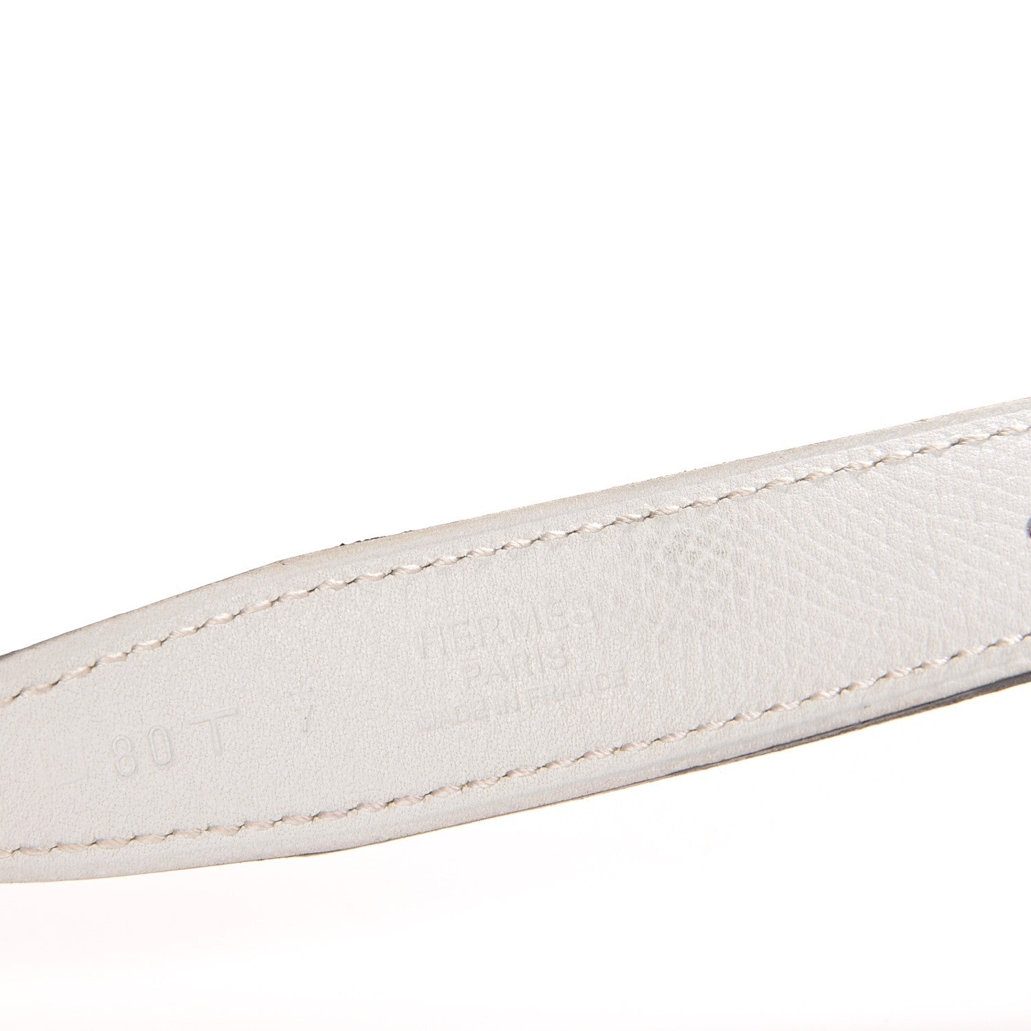 Hermes Epsom Swift 24mm Sydney Belt 80 White Rouge Corail 5 of 7