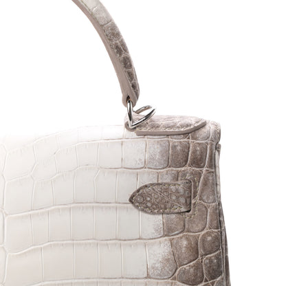 Hermes Matte Niloticus Crocodile Himalaya Kelly Retourne 28 White 18 of 23