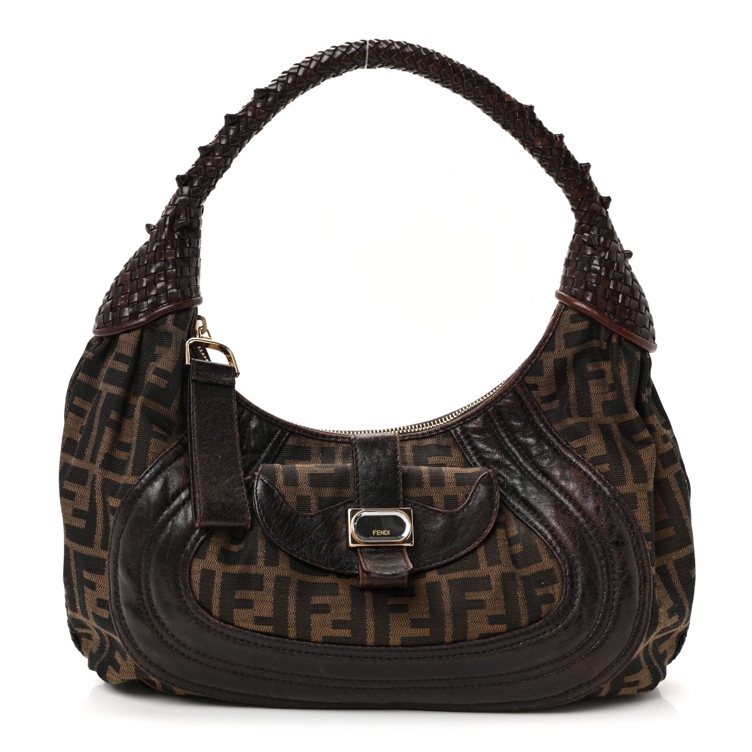 Fendi Zucca Nappa Nuvolata Vitello Tortuga Spy Tobacco Moro 1 of 9