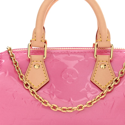 Louis Vuitton Vernis Monogram Nano Speedy Neon Pink 7 of 10