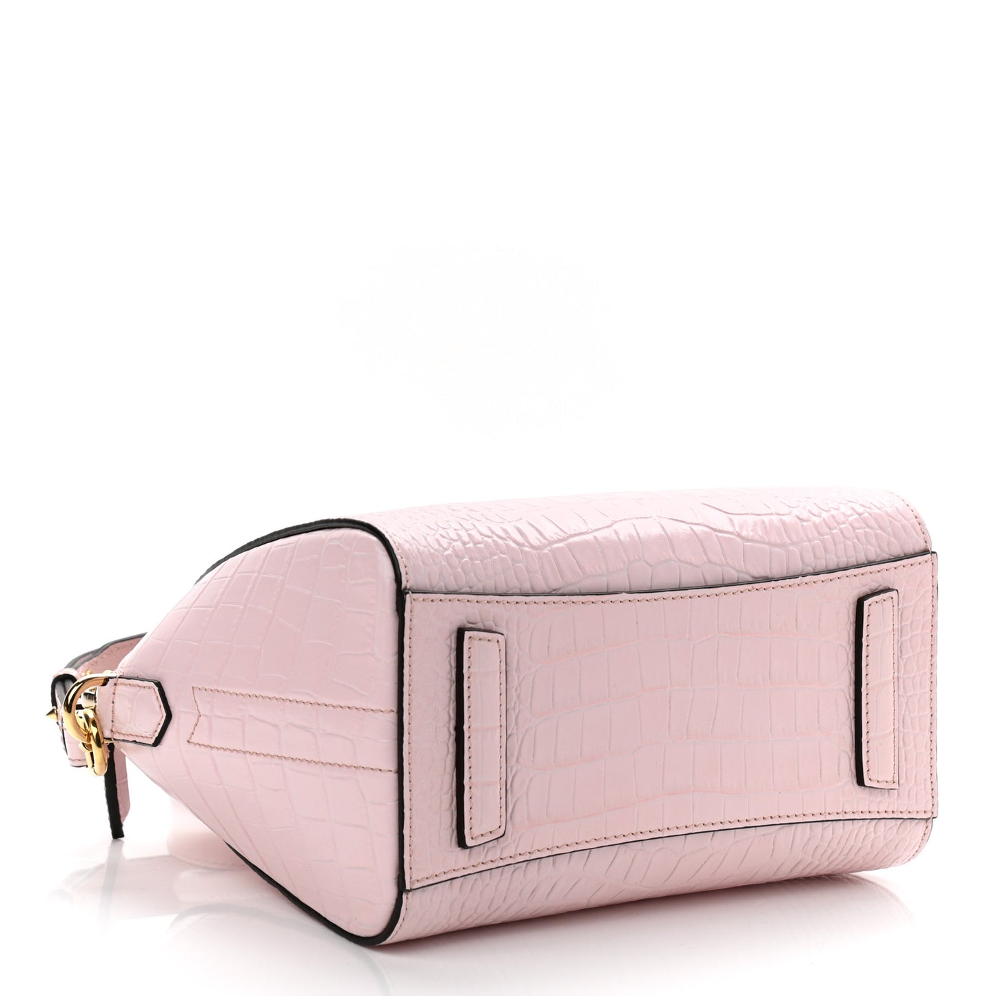 Calfskin Crocodile Embossed Mini Antigona Pink
