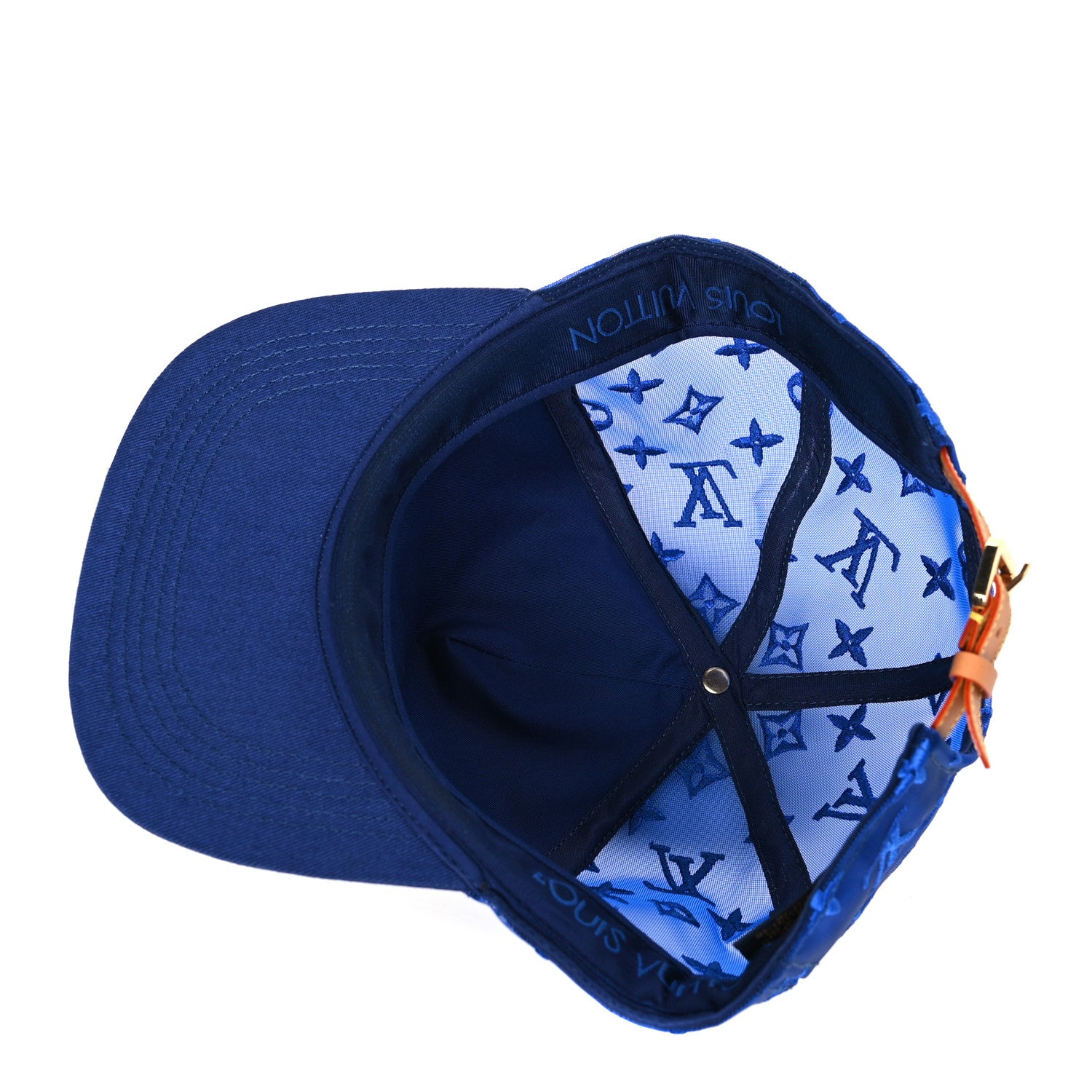 Louis Vuitton Mesh Embroidered Everyday LV Cap 60 Blue 6 of 7