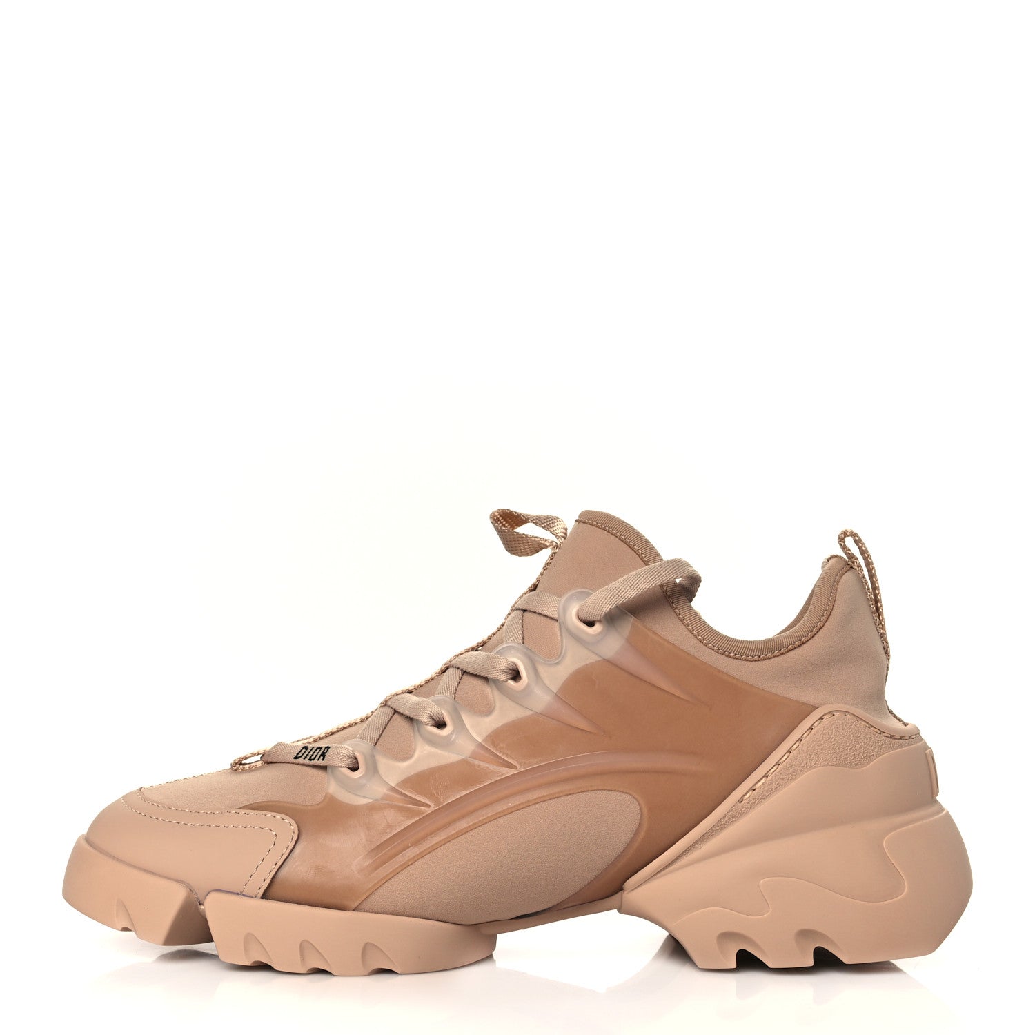 Christian Dior Neoprene Rubber Womens D-Connect Sneakers 38 Nude 1 of 9