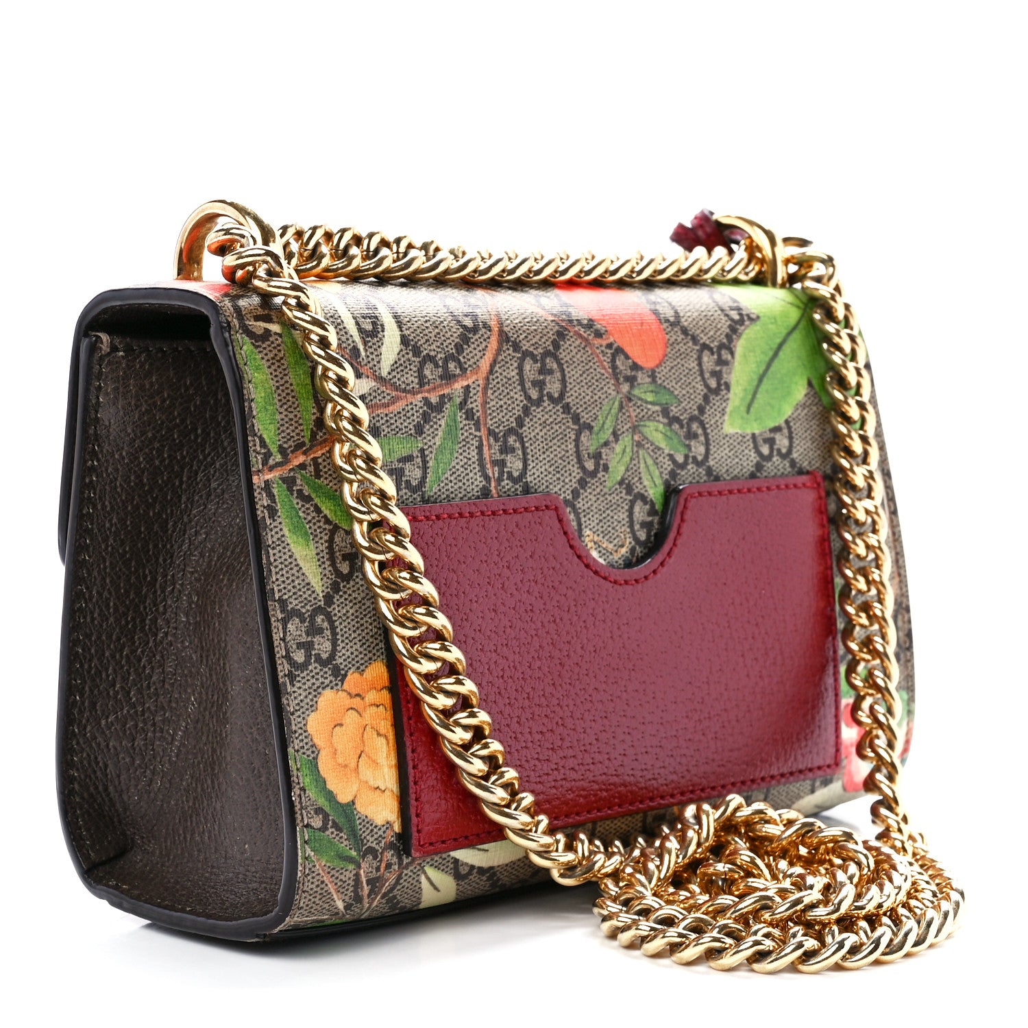 Gucci GG Supreme Monogram Tian Small Padlock Shoulder Bag Beige Multicolor New Acero 3 of 13